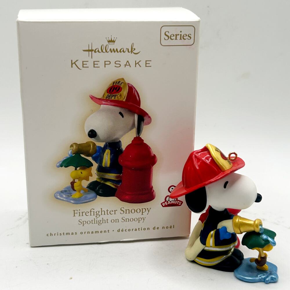 Hallmark Keepsake PEANUTS Fire Fighter SNOOPY Christmas Ornament 12th in Series - Picture 3 of 5